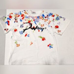 Pinkoup pinko girls 14 tee shirt embellished studs women's xs/s